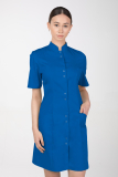 -10% Dámské zdravotnické šaty se stojáčkem M-141TK, modrá, 52
