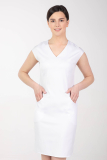 -10% Dámské zdravotnické šaty s elastanem M-373X, bílá, 44
