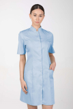 -10% Dámské zdravotnické šaty se stojáčkem M-141TK, světle modrá, 46