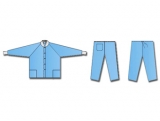 Jednorázové oblečení (bunda + kalhoty), XL