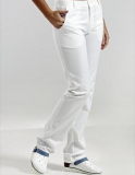 -10% Dámské kalhoty střih jeans, bílá barva č. 34