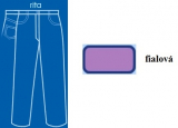 -10% Rita - Dámské kalhoty riflového střihu - hit, fialová, 38