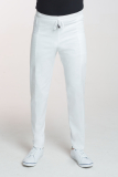 Pánské zdravotnické kalhoty na šňůrku M-201, bílá
