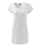 Dámské zdravotnické tričko/šaty s krátkým rukávem, bílá
