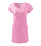 Dámské zdravotnické tričko/šaty s krátkým rukávem, růžová
