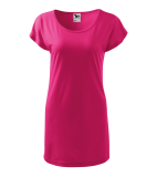 Dámské zdravotnické tričko/šaty s krátkým rukávem, purpurová