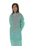 JEDNORÁZOVÉ polyetylenové šaty - zelené - sterilní - Balení 50 ks