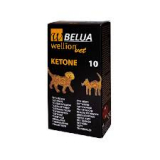 Ketonové testovací proužky pro psa a kočku WellionVet BELUA, 10ks