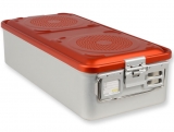Sterilizační kazeta s filtrem, velká, 580x280x150 mm, červená