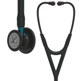 3M Littmann Cardiology IV : Black, Black Finish - Blue Stem