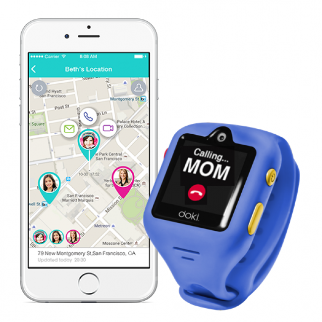 dokiWatch S dětské chytré hodinky s videotelefonem a GPS - Sonic Blue