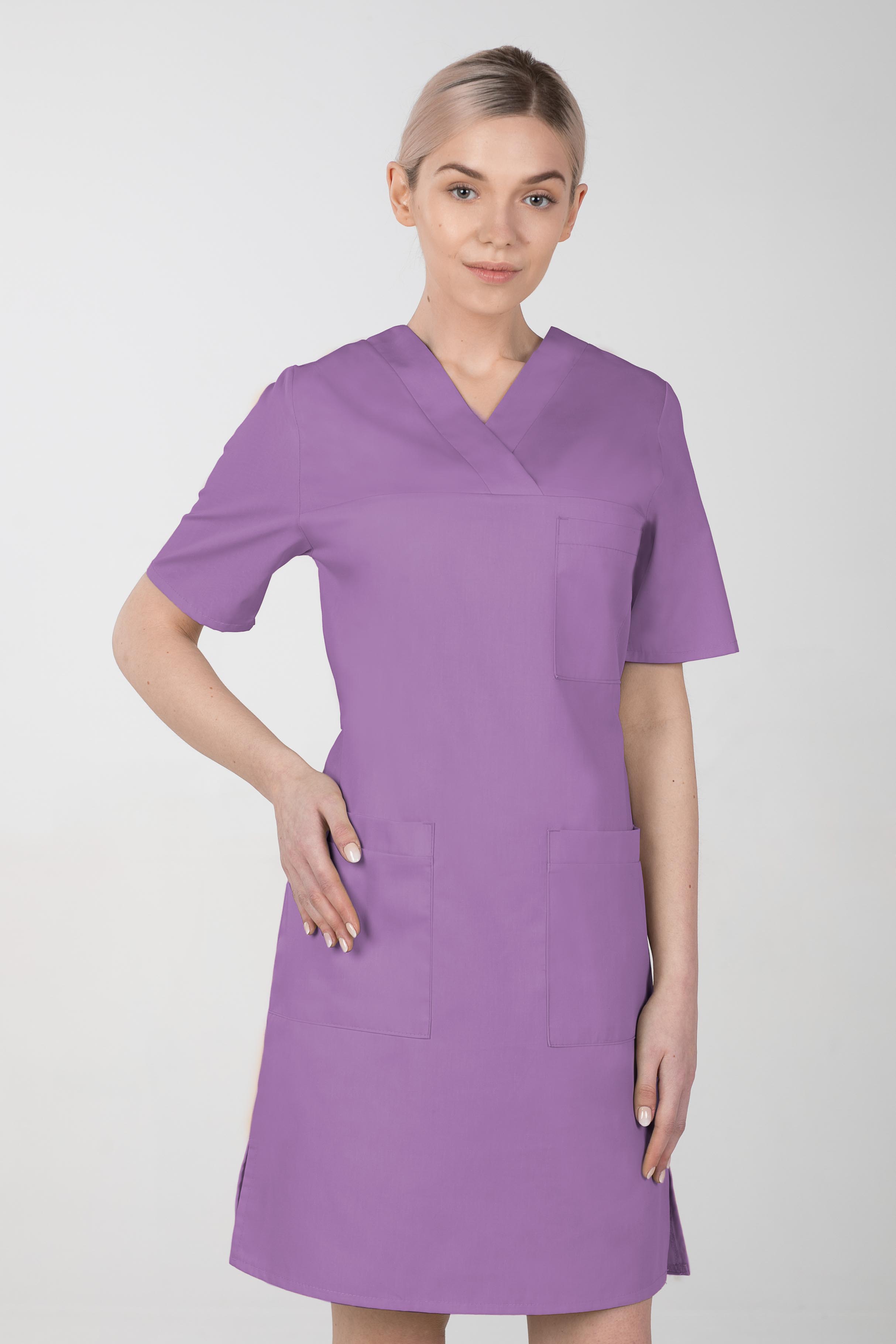 Dámské zdravotnické šaty M-076F, fialová