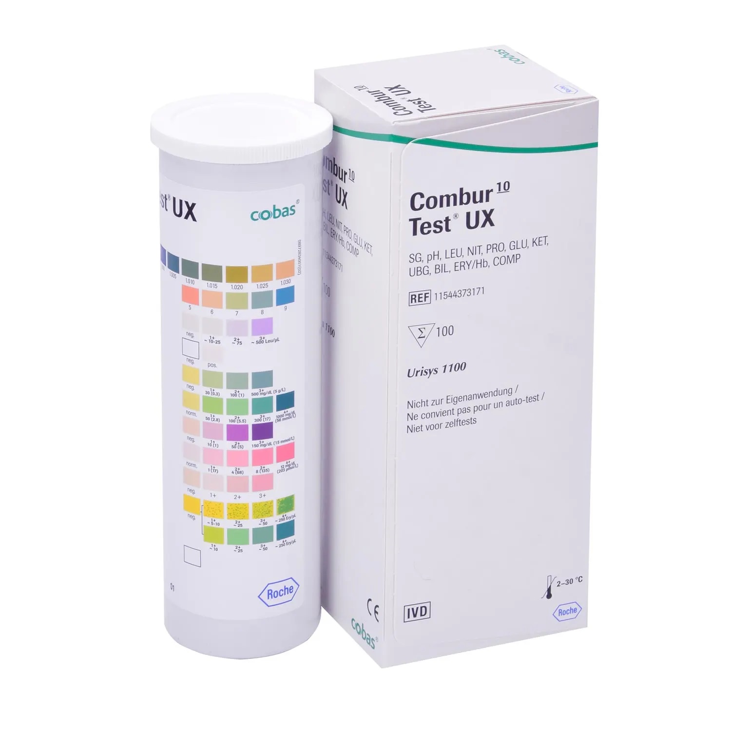 Diagnostické proužky Combur 10Test UX (100 ks) pro analýzer Urisys 1100