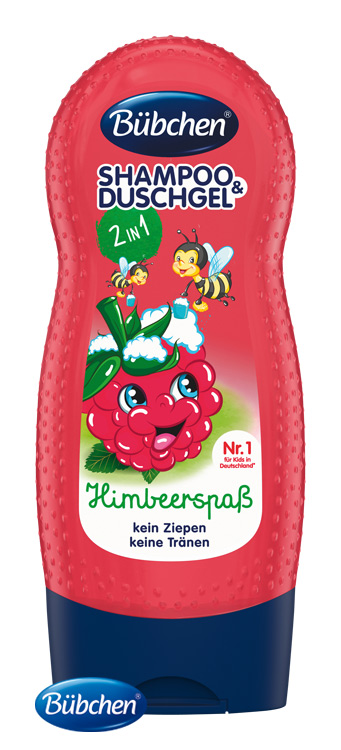 Bübchen Kids šampón a sprchovací gél 2v1 Veselá malina 230ml
