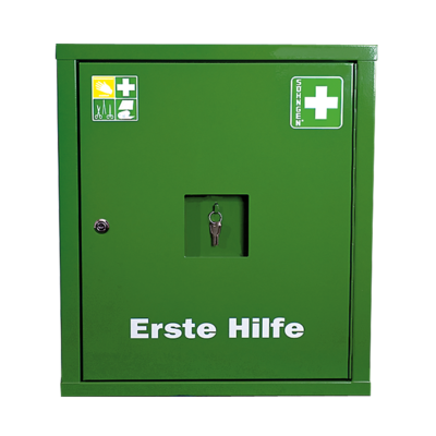  Lékárnička EUROSAFE - ocelová skříňka bez náplně, zelená