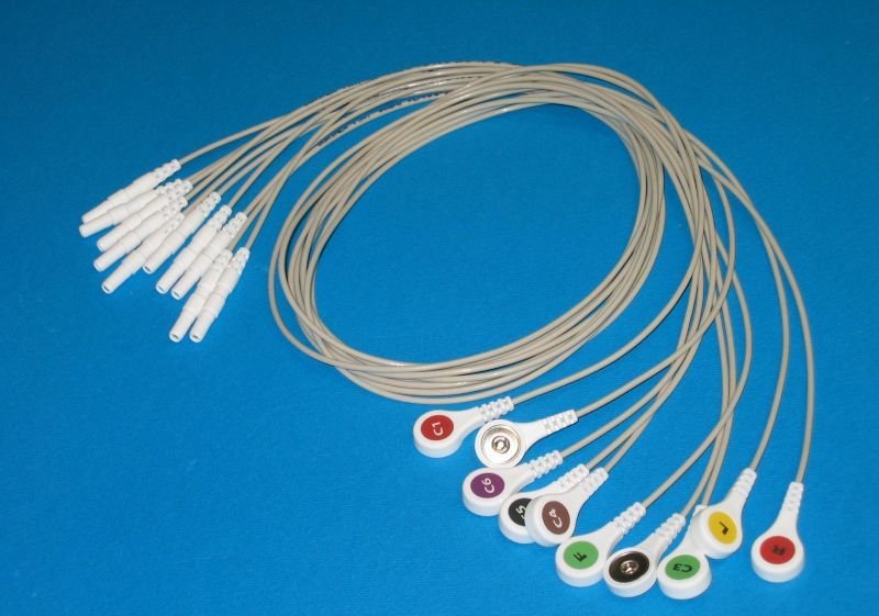 EKG kabel PD-H-2 70 cm do monitoru KM (system DIN)