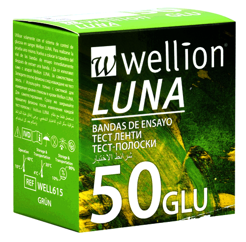 Testovací proužky Wellion LUNA GLU, 50ks