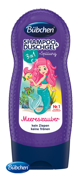 Bübchen Kids šampón a sprchovací gél 2v1 Malá morská panna  230ml