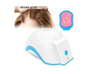 LED helma na podporu rastu vlasov