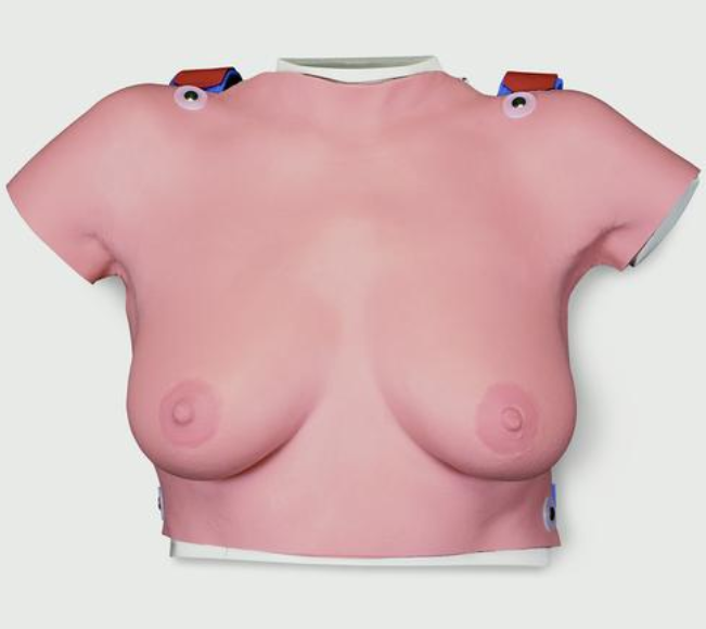 Nositelný prsní samoošetrovací model